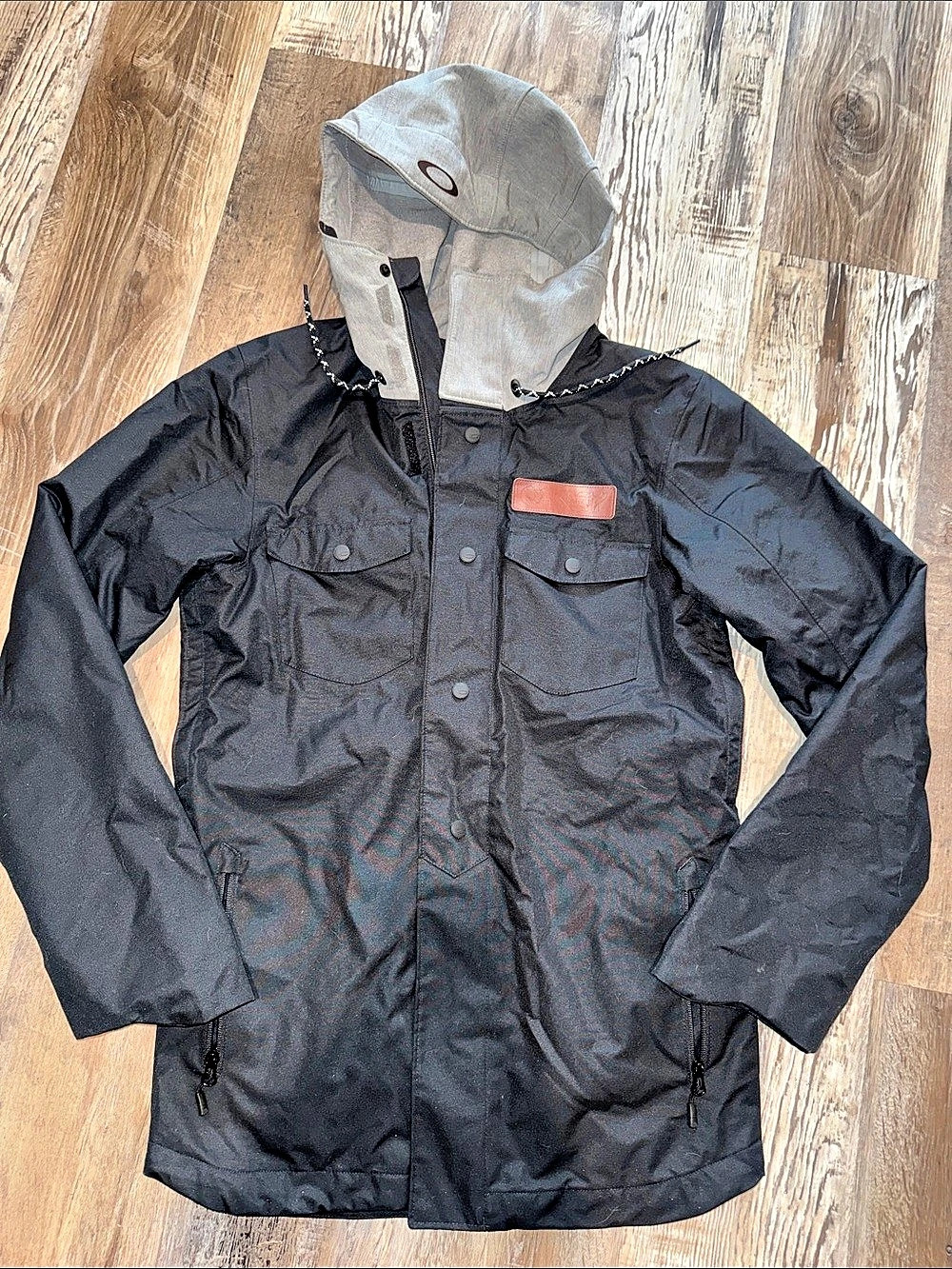 Oakley Men's Small Black Hooded Utility Field Jacket